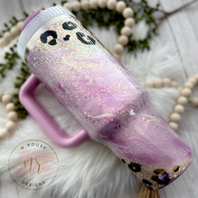 Load image into Gallery viewer, 40 oz Custom Stanley Purple Leopard Marble Swirl