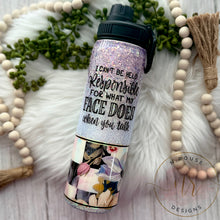 Load image into Gallery viewer, What My Face Does 24 oz Hydro Bottle
