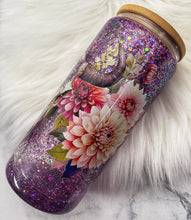 Load image into Gallery viewer, Boho Steer Skull 16 oz Snow Globe tumbler
