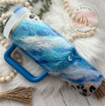 Load image into Gallery viewer, 40 oz Stanley Blue Leopard Marble Swirl
