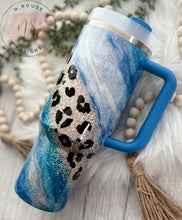 Load image into Gallery viewer, 40 oz Stanley Blue Leopard Marble Swirl
