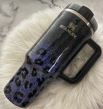 Load image into Gallery viewer, *PREORDER* 40 oz Stanley Black Glow Leopard Print
